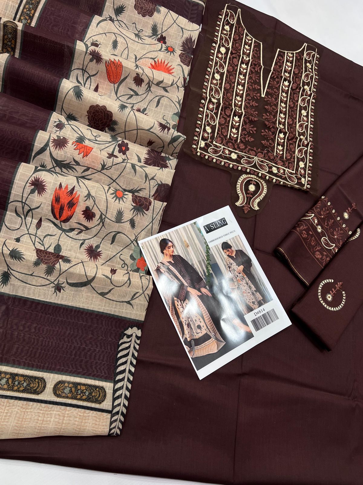 ASLING LAWN  WITH  DIGITAL Diamond DUPATTA