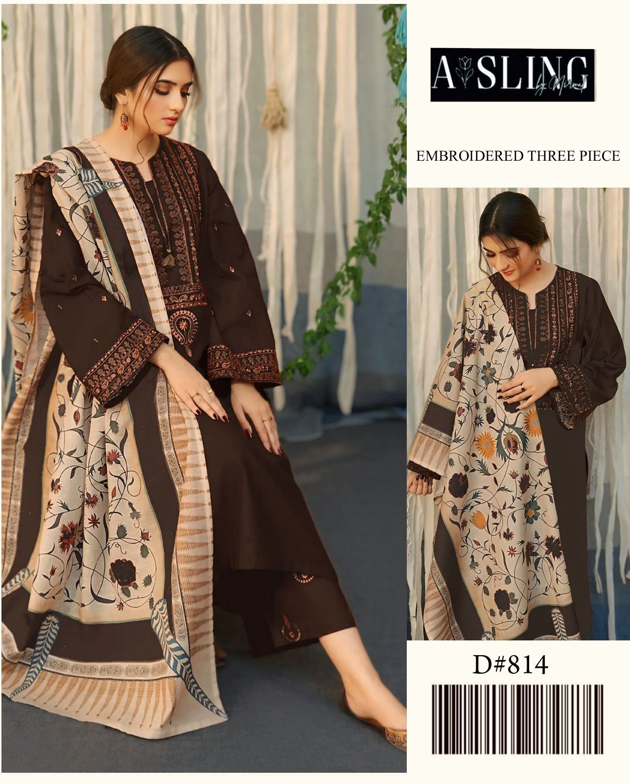 ASLING LAWN  WITH  DIGITAL Diamond DUPATTA